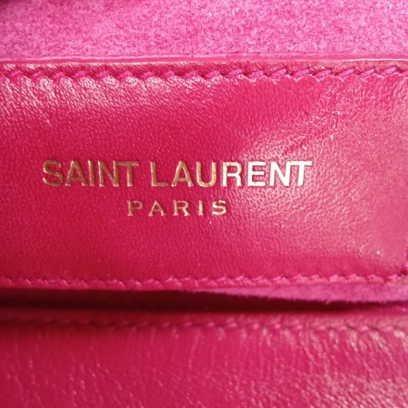 YSL SAINT LAURENT Classic Duffle 6 2Way Shoulder Hand Bag Leather Pink - Picture 7 of 8